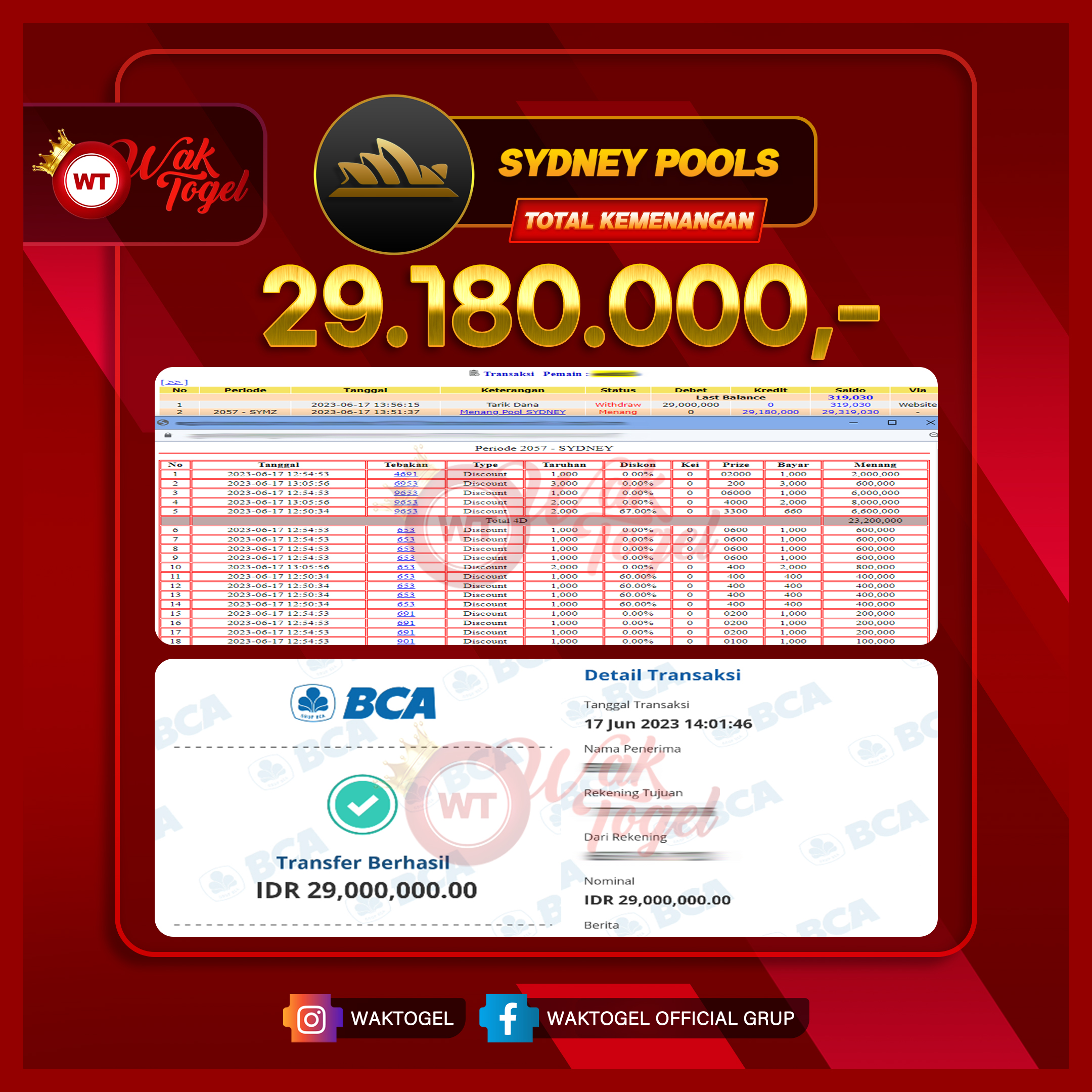 BUKTI PEMBAYARAN SYDNEY WAKTOGEL