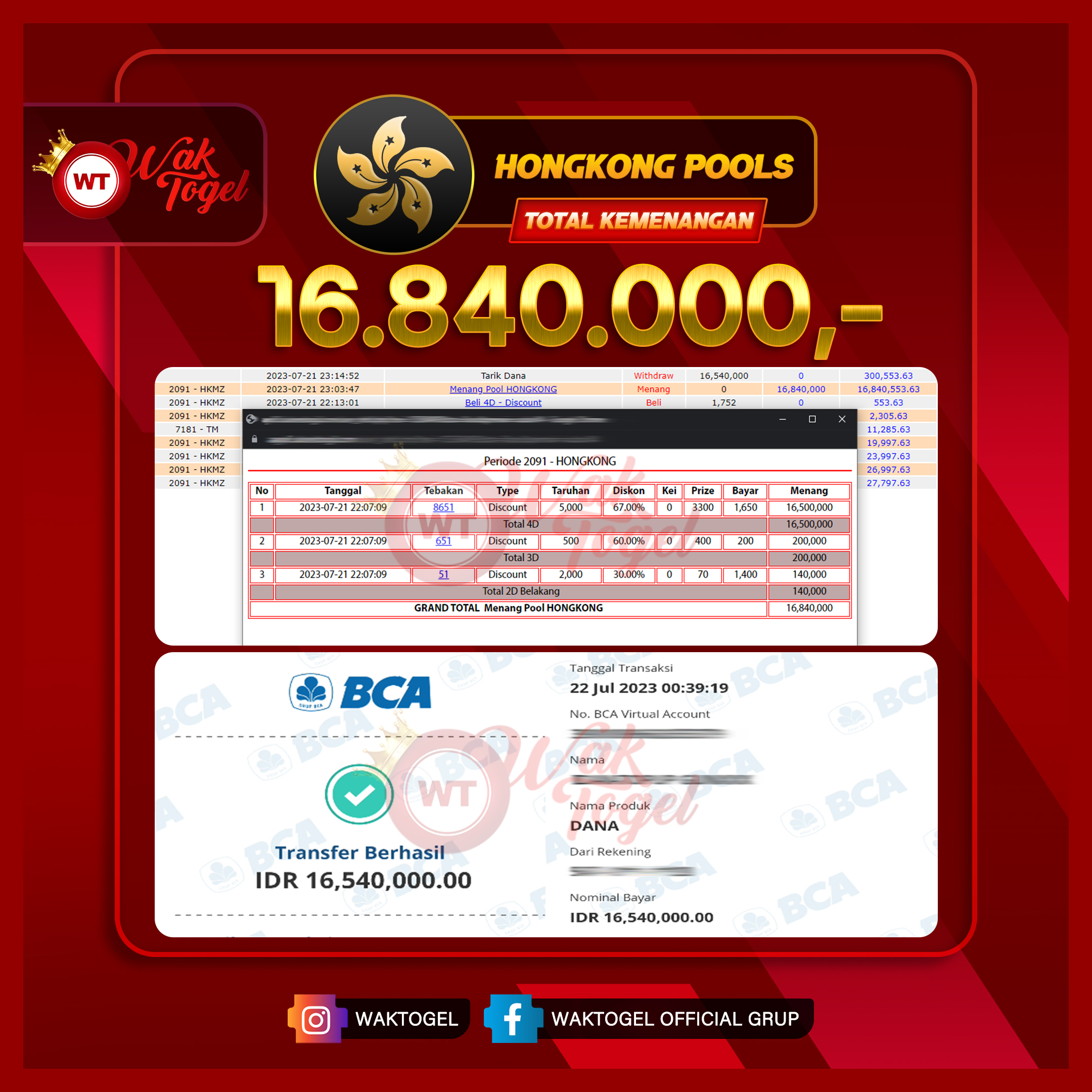 BUKTI PEMBAYARAN HONGKONG WAKTOGEL