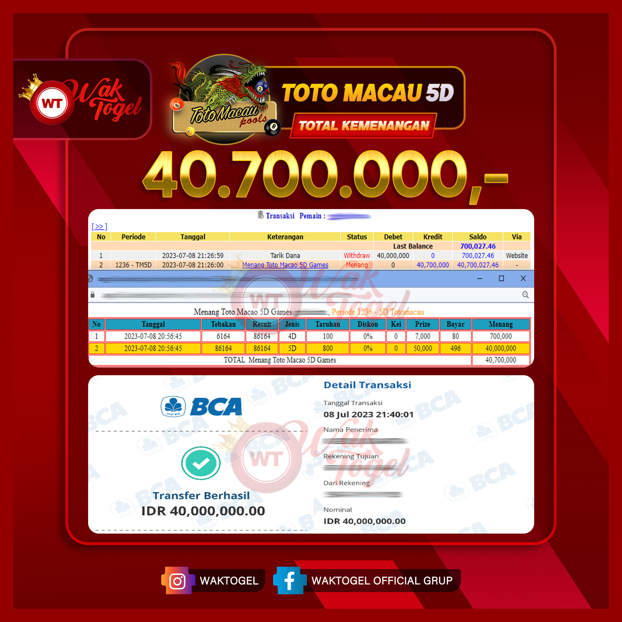 BUKTI PEMBAYARAN TOTOMACAU WAKTOGEL