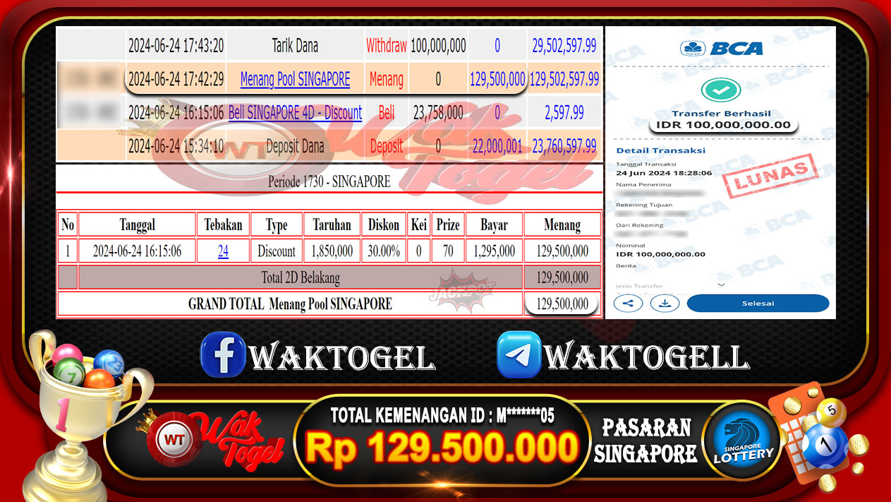 BUKTI PEMBAYARAN SINGAPORE WAKTOGEL