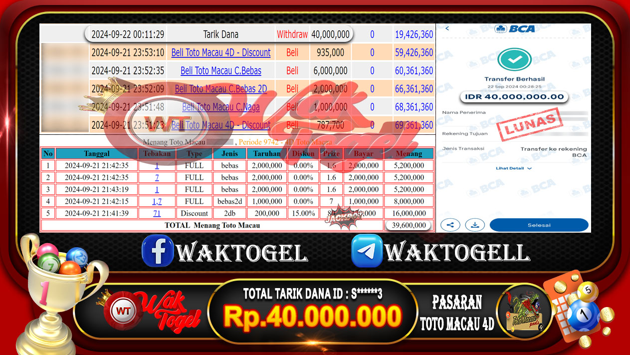 BUKTI PEMBAYARAN TOTO MACAU 4D WAKTOGEL