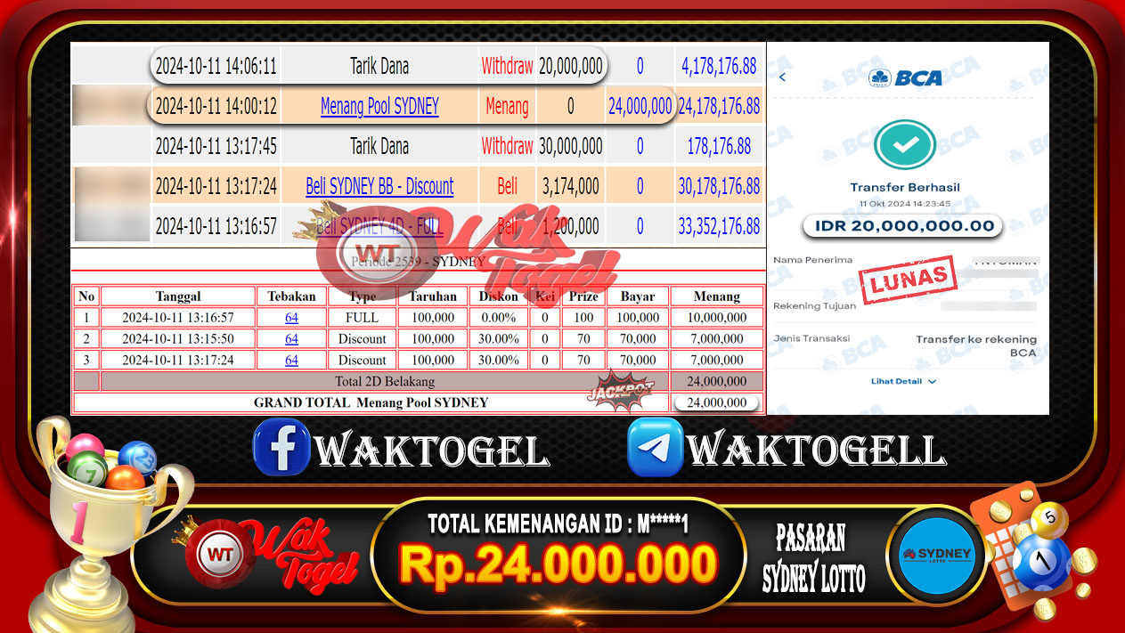 BUKTI PEMBAYARAN SYDNEY LOTTO WAKTOGEL