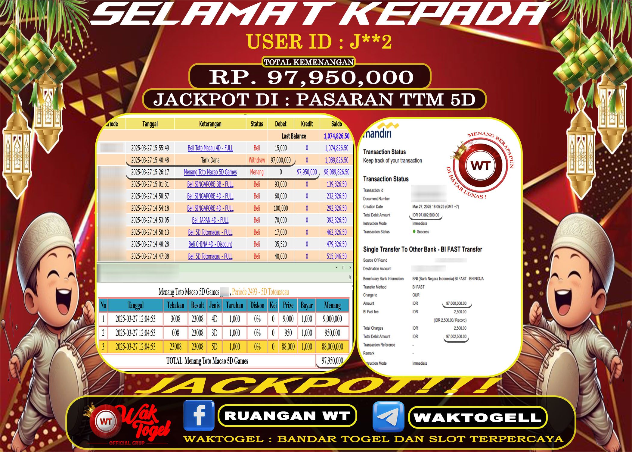 BUKTI PEMBAYARAN TOTO MACAU 5D WAKTOGEL