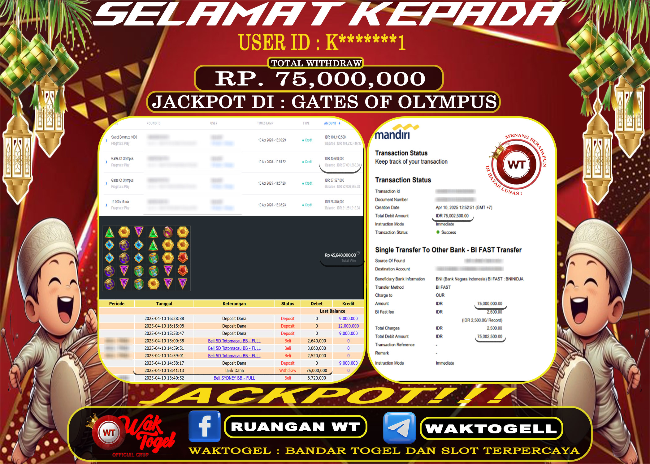 BUKTI PEMBAYARAN SLOT WAKTOGEL