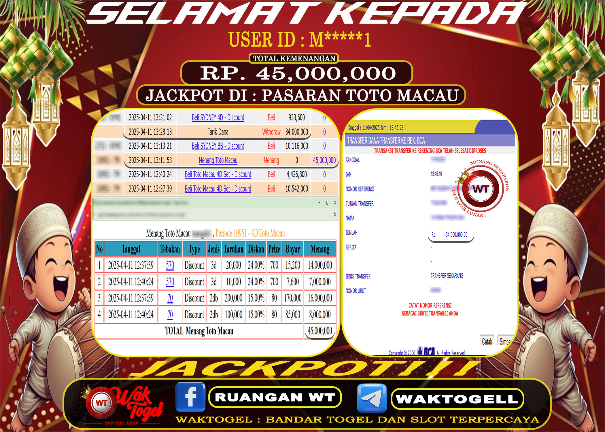 BUKTI PEMBAYARAN TOTO MACAU WAKTOGEL