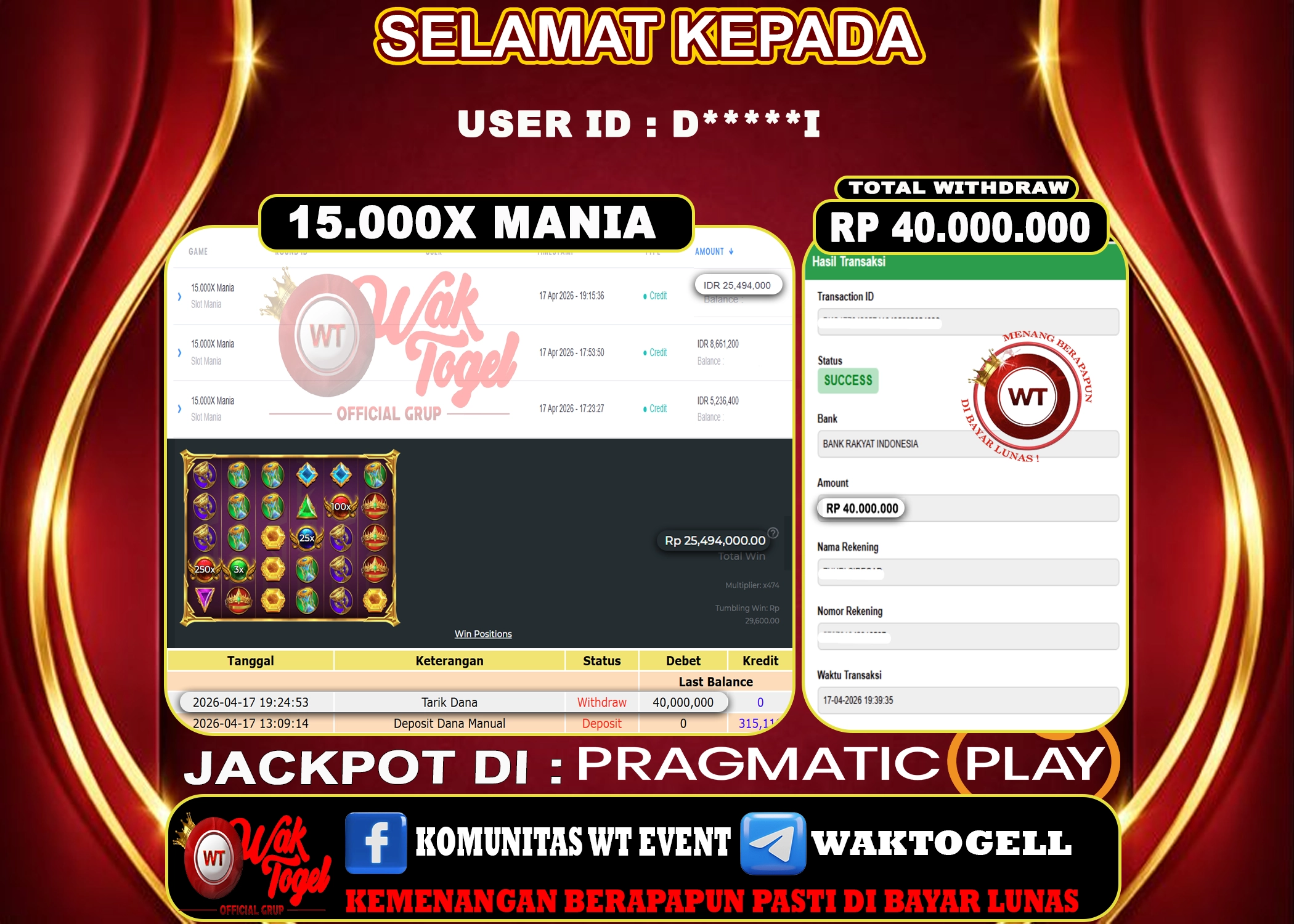 BUKTI PEMBAYARAN SLOT WAKTOGEL
