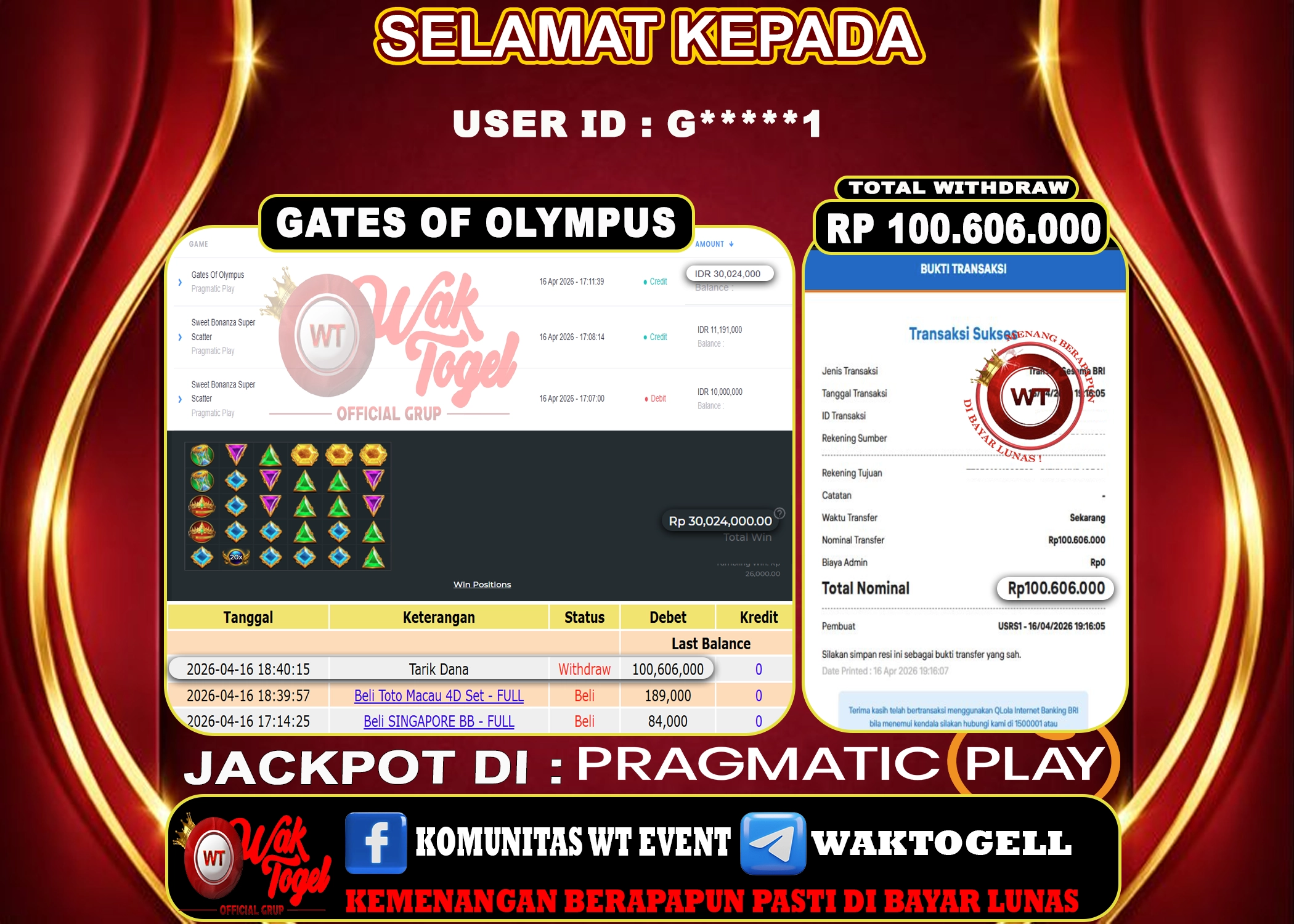 BUKTI PEMBAYARAN SLOT WAKTOGEL